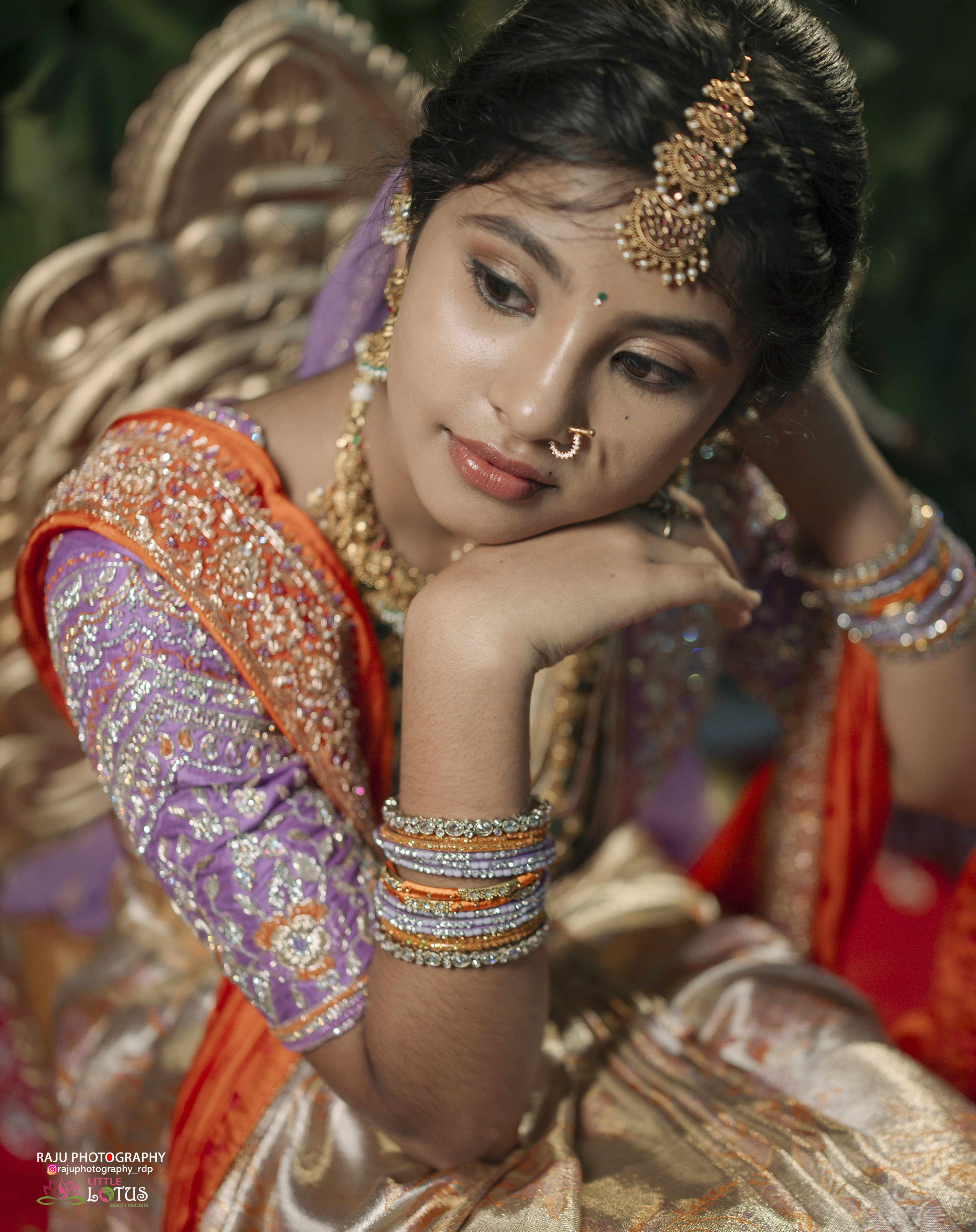 Traditional Half Saree styling